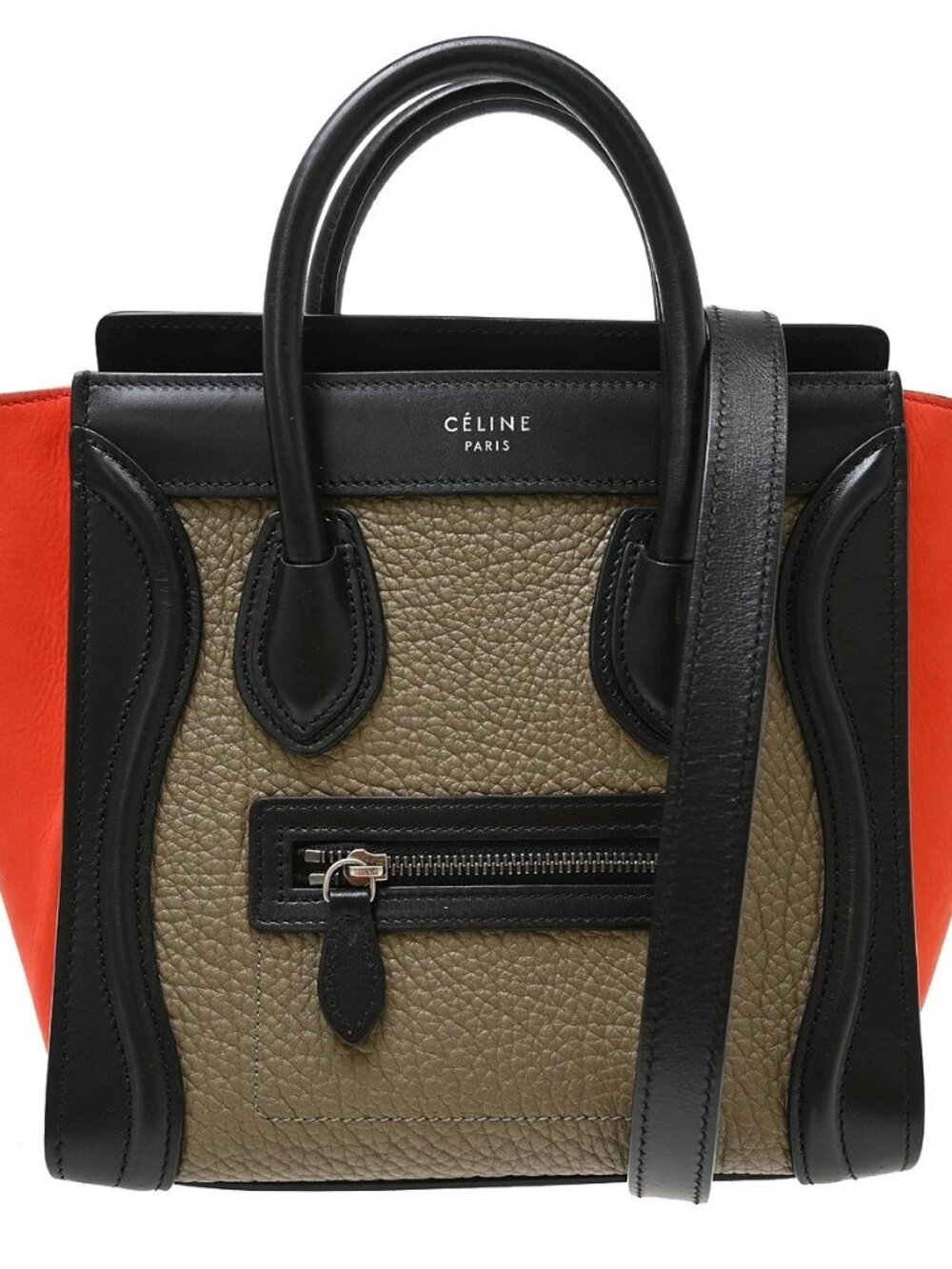 Best07 Celine Tricolor Nano Luggage 2way Tote Bag F-CU-1147 NQ09056